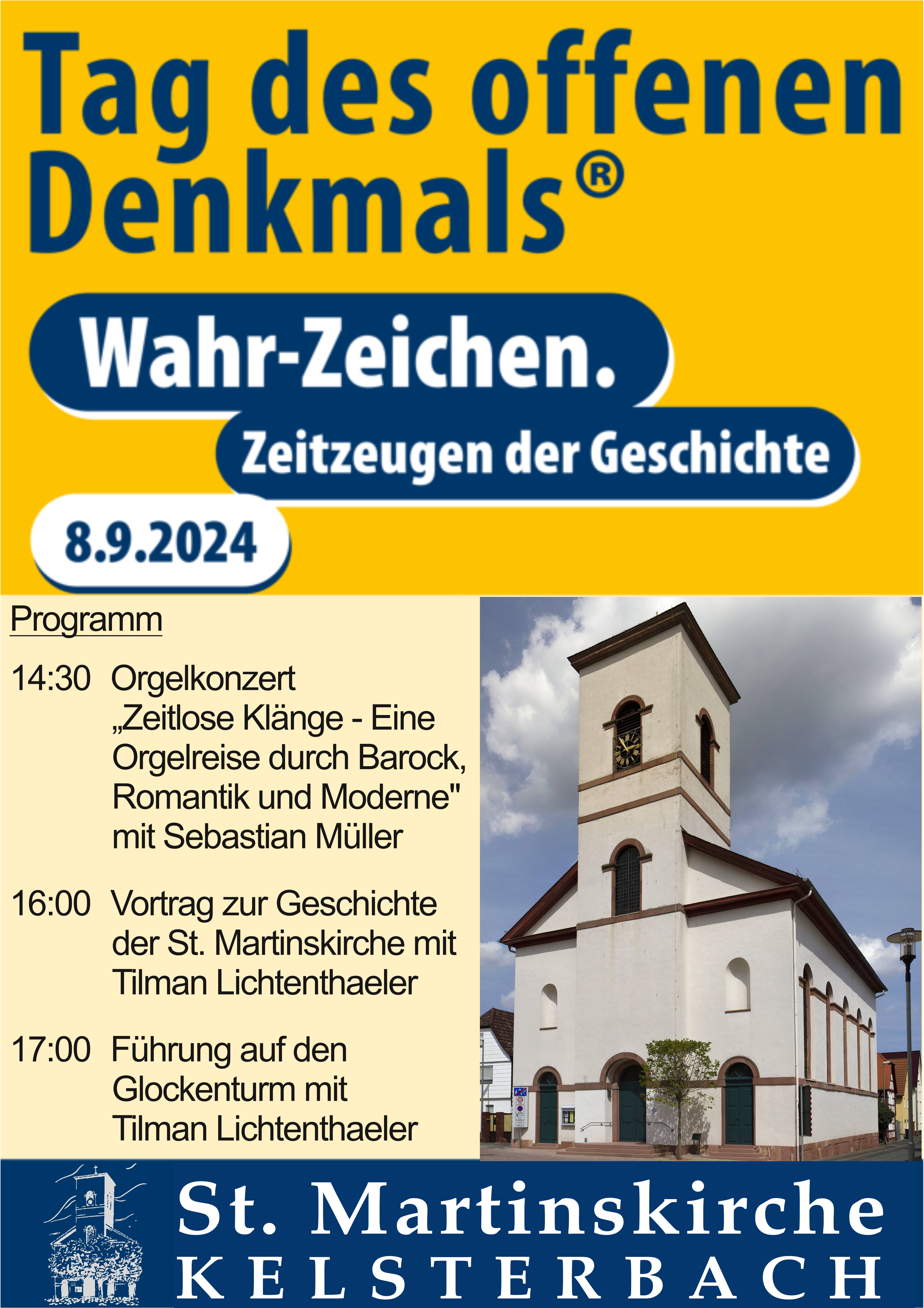 Plakat zum Programm des Tags des offenen Denkmals.